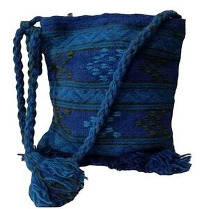 Boho 90% Wool Handwoven Fringed Tassel Crossbody